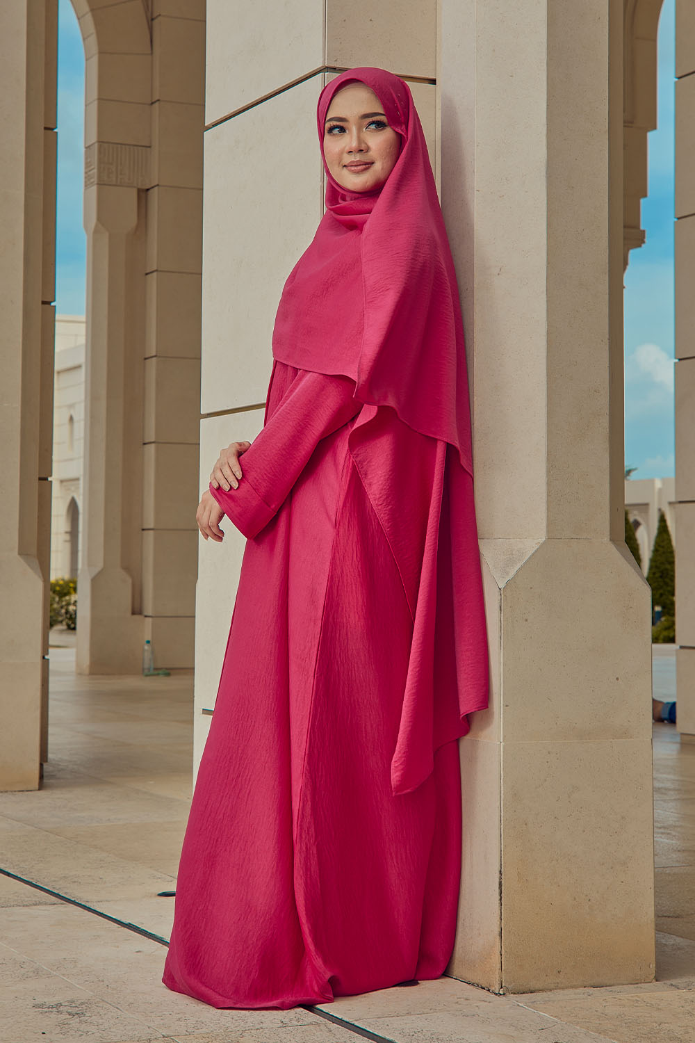 Abaya Aisyah - Hot Pink